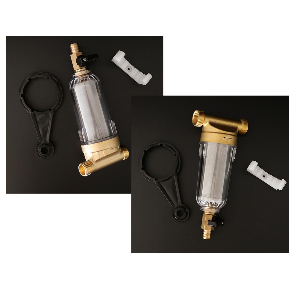 Water Prefilter System, Whole House Water Filter 40 Microns Precision Filtration Mesh, Household Filter for Municipal Tap Water, Water Filtering