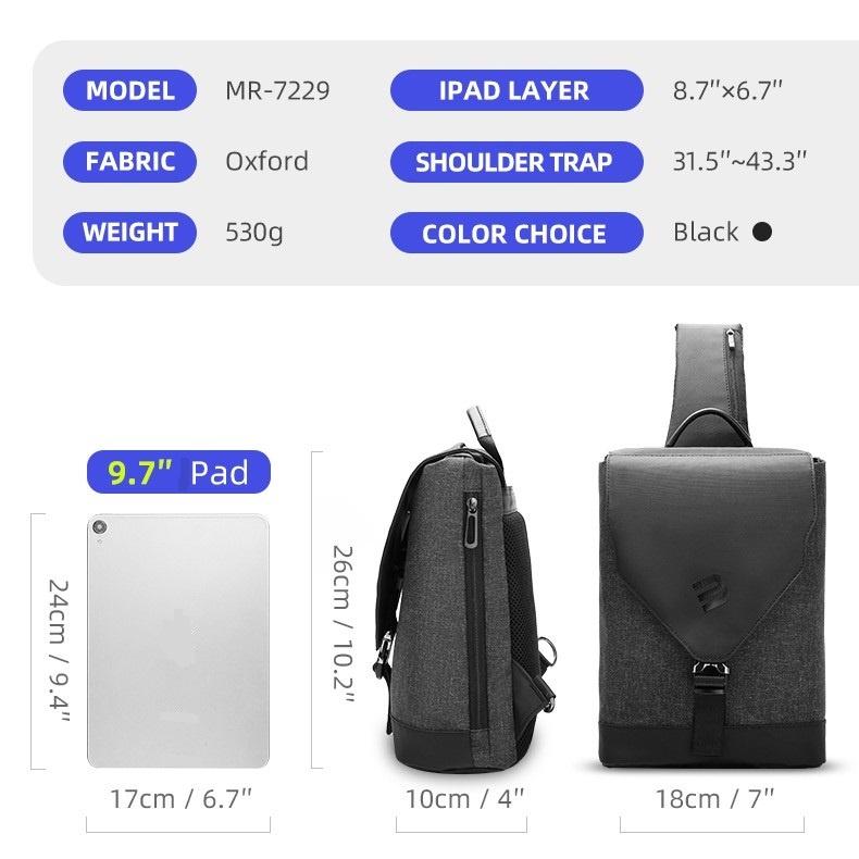Túi đeo chéo Mark Ryden MR7299 Với Cổng USB Chống Trộm