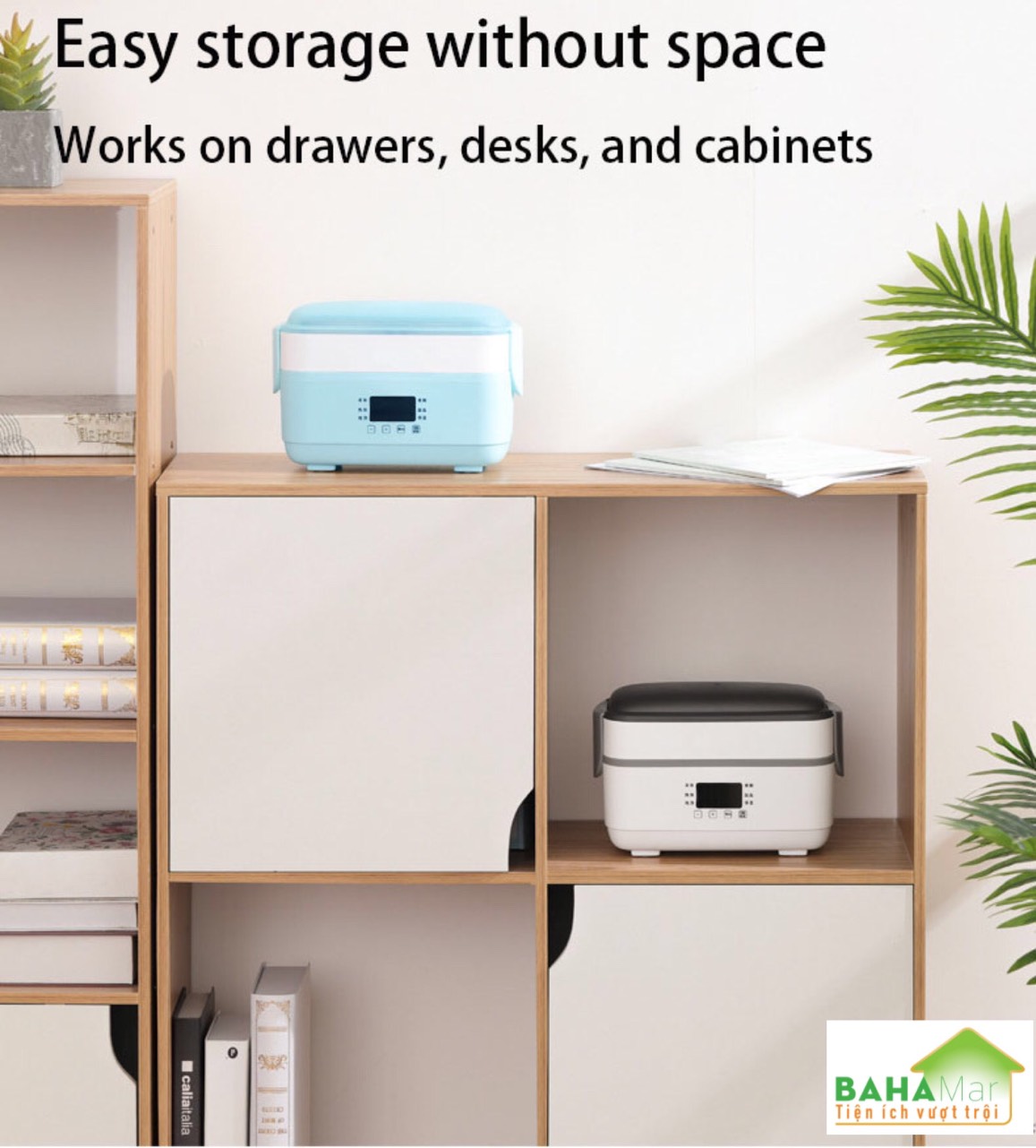 NỒI CƠM ĐIỆN MINI ĐA NĂNG TỰ ĐỘNG CHỈNH THỜI GIAN - HỘP HÂM NÓNG THỨC ĂN "BAHAMAR" Có 6 chức năng