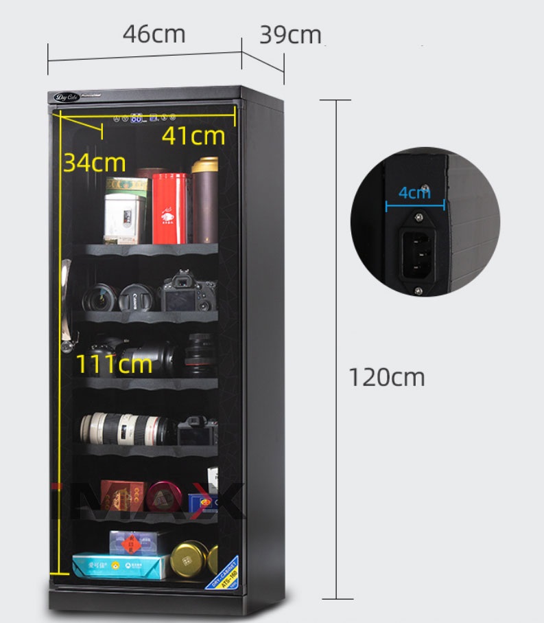 Tủ chống ẩm cao cấp DryCabi ATS-160, có đèn khử mốc - Hàng chính hãng