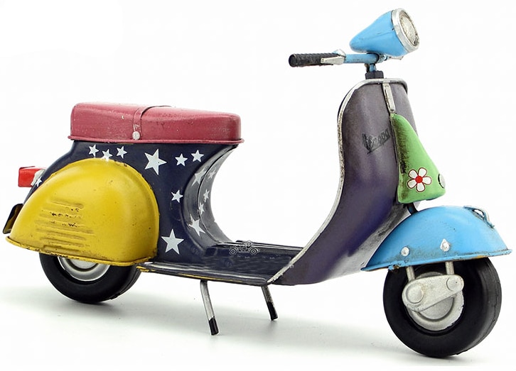 Mô Hình Xe Vespa Vintage - Mô Hình Thủ Công - Quà Tặng - Décor Home - Décor Quán Cafe