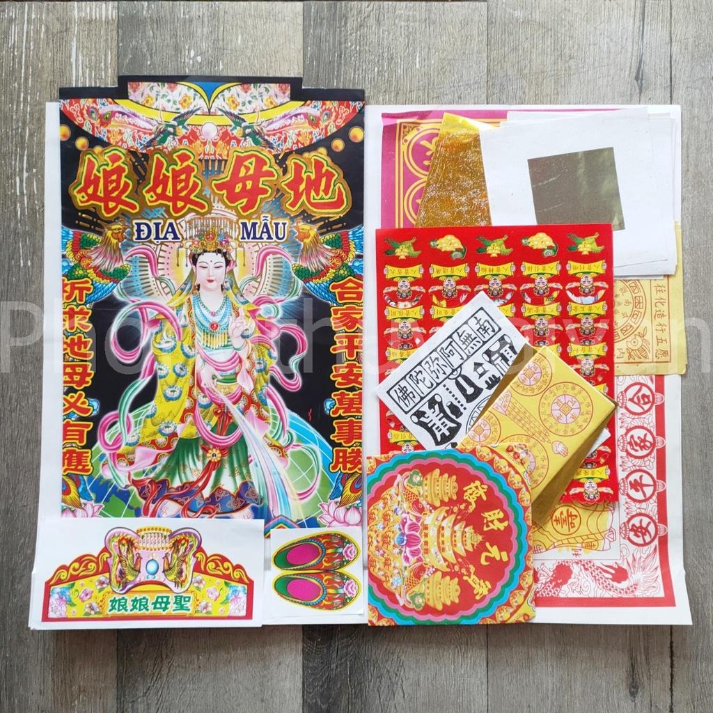 Giấy cúng Địa Mẫu -bộ phối sẳn đầy đủ thờ cúng