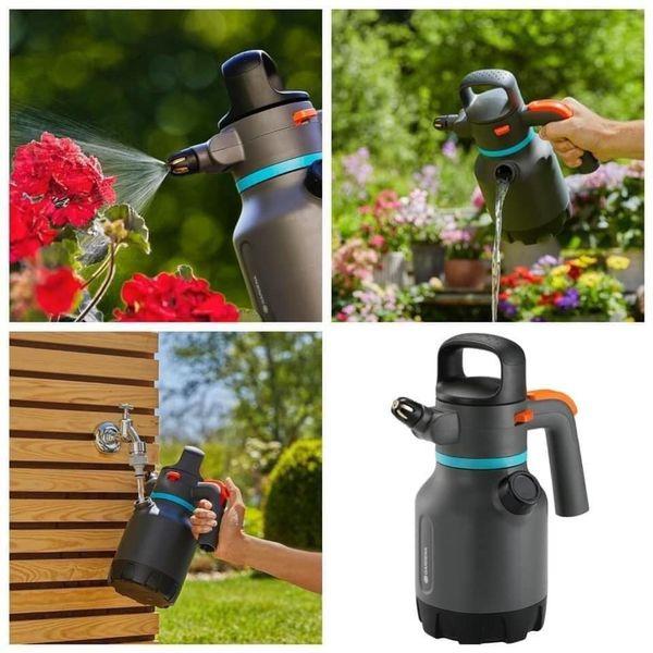 Bình Tưới Cây Áp Duất 1,25L GARDENA, Đầu Vòi Phun 2 Chê Độ, Bình Tưới Nhà Vườn Tiện Dụng, Nhập Đức