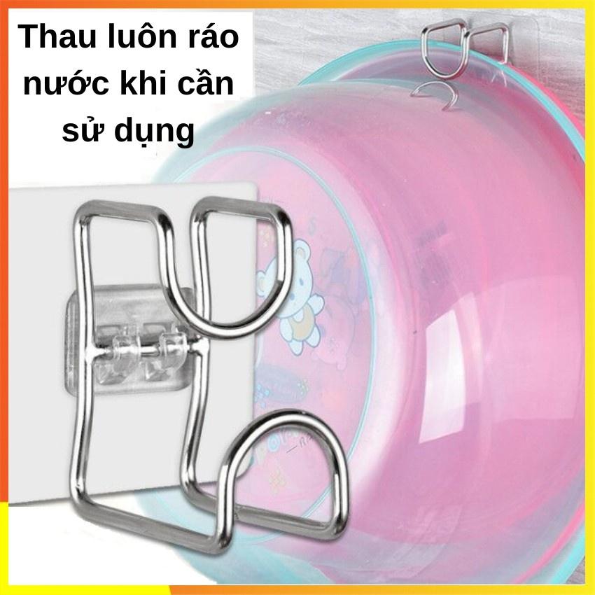 BỘ 2 MÓC TREO THAU CHẬU DÁN TƯỜNG - GIÁ MÓC NHÀ BẾP ĐA NĂNG BÁM SIÊU DÍNH