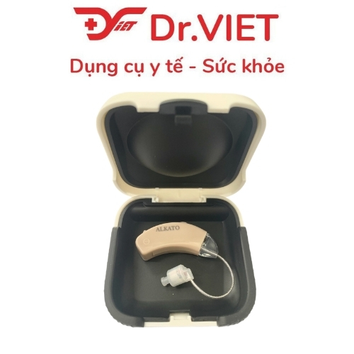 Máy Trợ Thính Alkato JH-125 Không Dây Đeo Sau Tai Cho Người Lãng Tai Nghe Kém, Khuếch Đại Âm Thanh, Giảm Hú Rít - Hàng Chính Hãng