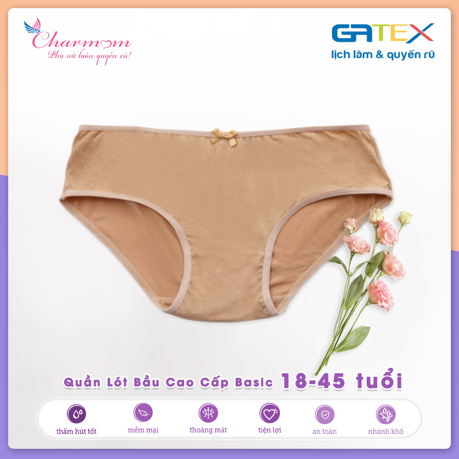 [Đồ lót cho mẹ bầu] Áo Ngực Bầu Và Quần Lót Bầu GATEX Cotton Cao Cấp Basic