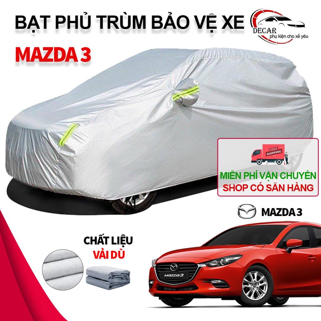 Bạt phủ trùm xe ô tô mazda3 , bảo vệ xe oto 5 chỗ , áo trùm chống nắng, mưa loại tốt