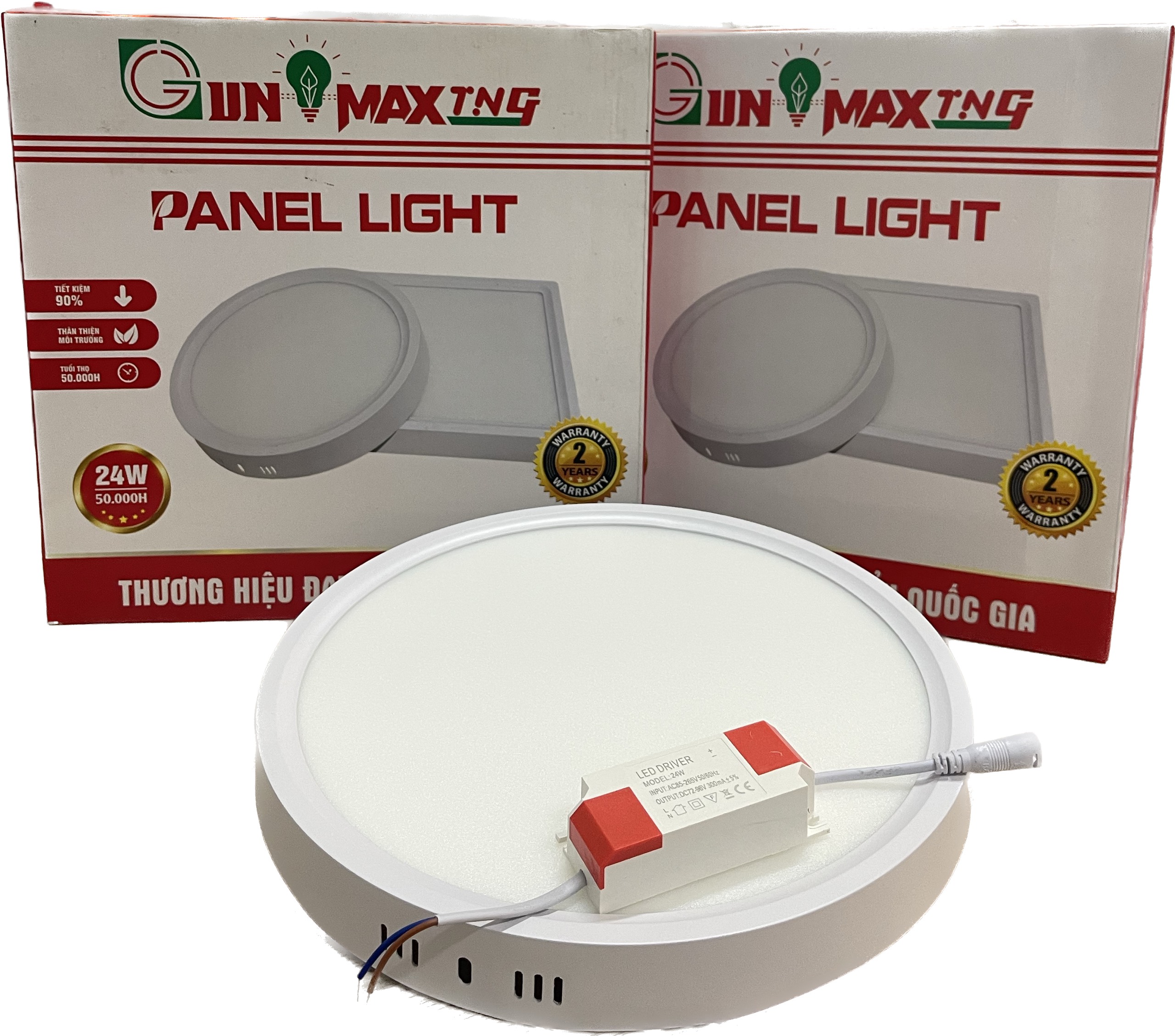 LED âm trần cao cấp 24W tròn trắng - Gunmax TNG