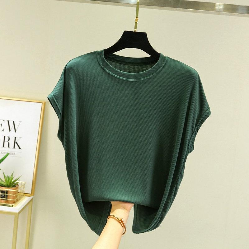 Áo thun cổ tròn vải Modal tự nhiên mát lạnh, áo phông nữ cộc tay mặc mùa hè mã VAA0431