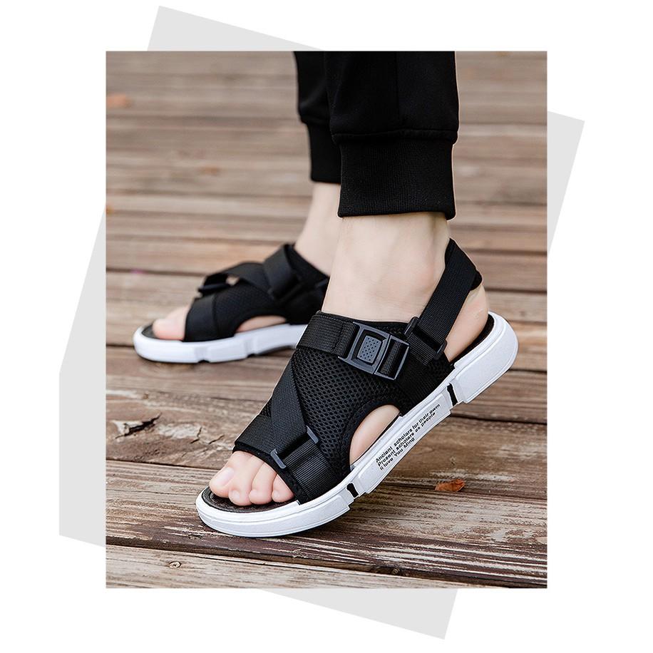 Dép quai ngang Sandal nam học sinh quai lưới thoáng mát mùa hè kiếu dáng hàn quốc ( tháo được quai hậu) NB-24