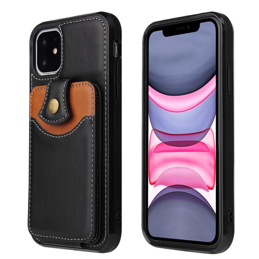 Bao da cho iPhone12/12pro/ 12 Pro Max / iphone12 Mini / iPhone 11 / 11Pro/iphone 11pro Max Bao da nắp gập hai lớp Khe cắm thẻ đứng Bao đựng ví mềm