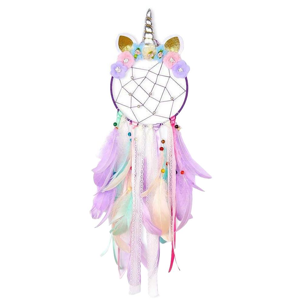 Bùa Đuổi Bắt Giấc Mơ Dream Catcher Màu Tím Treo Trang Trí Xe Hơi
