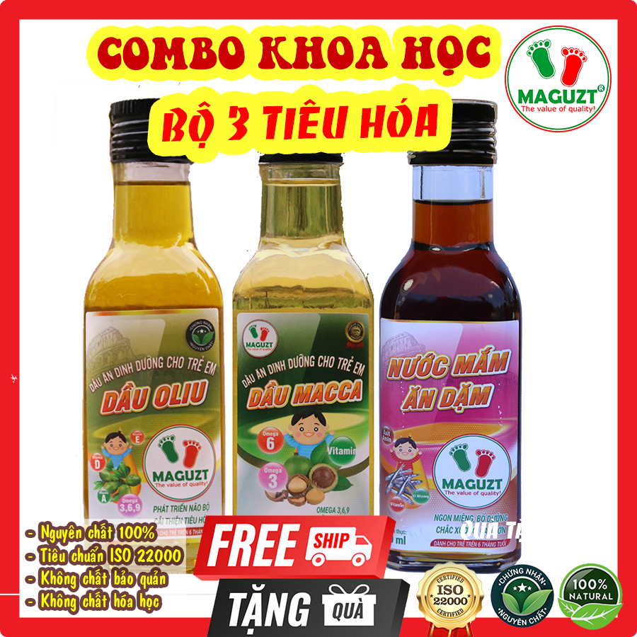 Bộ 3 Dầu Ăn Hỗ Trợ Hệ Tiêu Hoá Maguzt