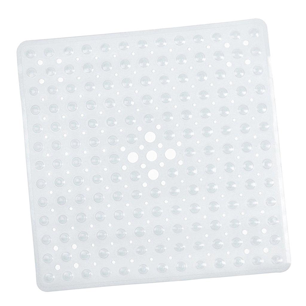 Non Slip Bath Tub and Shower Mat with Suction Cups 54x54cm Transparent