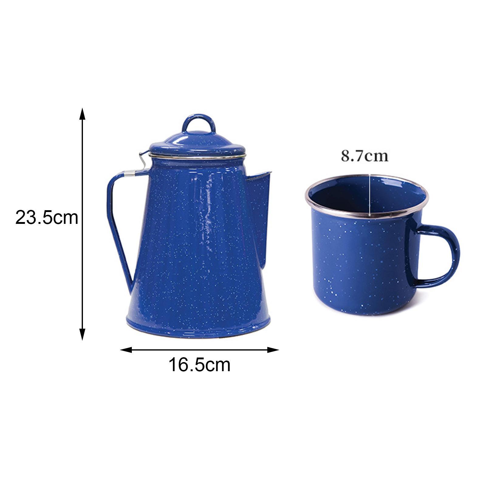 Enamel Coffee Kettle Water Pot Durable Cold Water Tea Pot Outdoor Coffee Pot