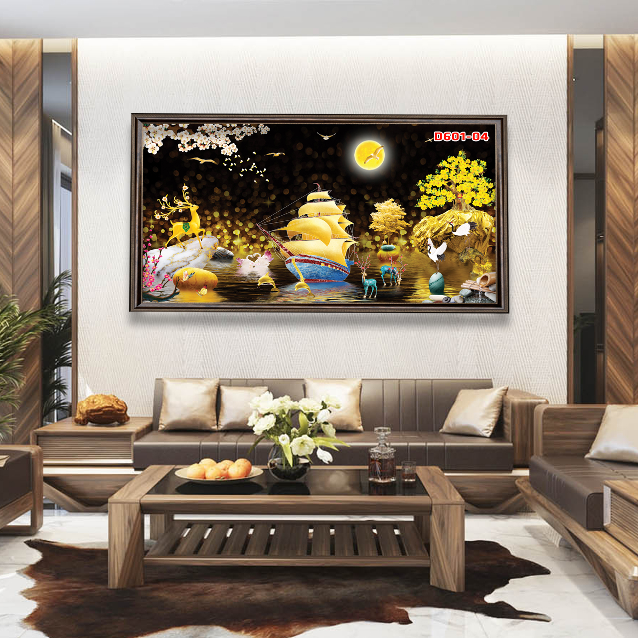 D601 01 Tranh kính Hiện đại đẹp sang trọng
