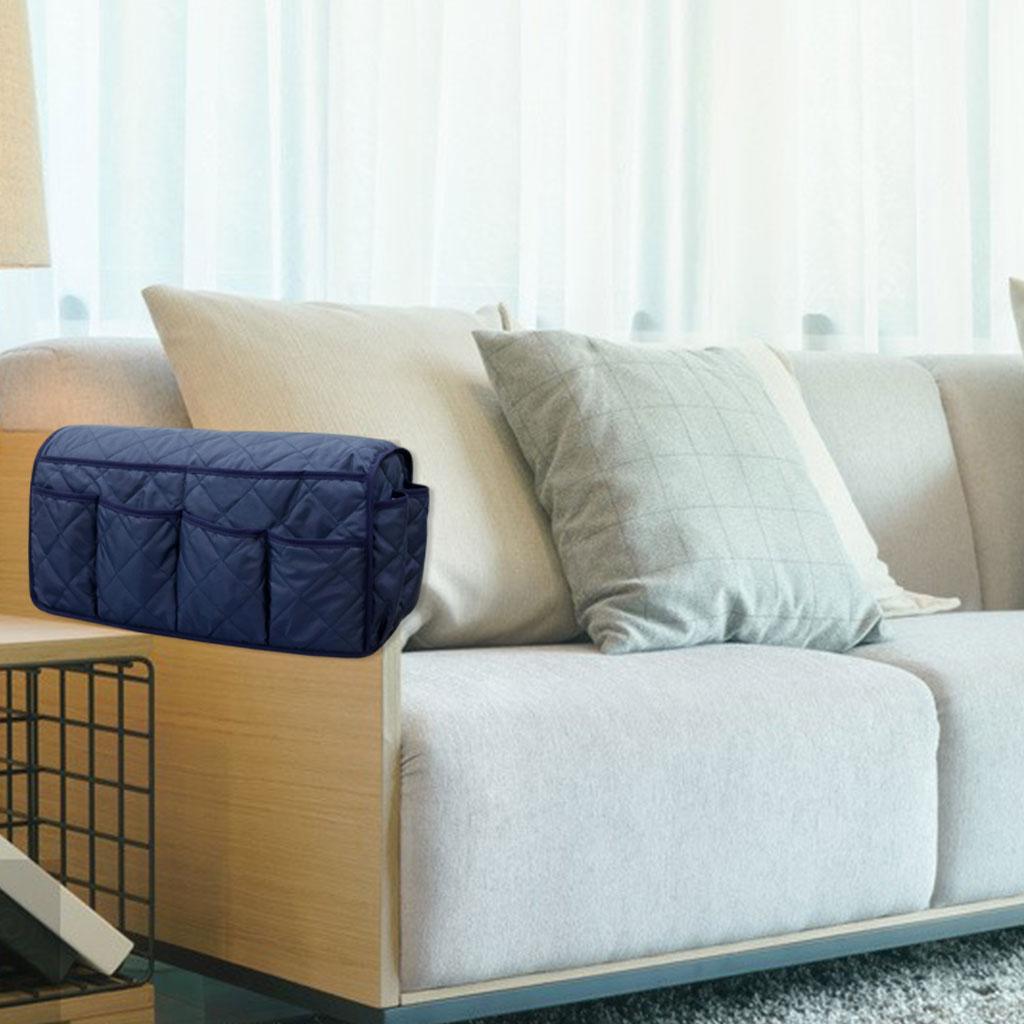 14 Pockets Sofa Armrest Organizer Hanging Storage Bag  DVD Phone