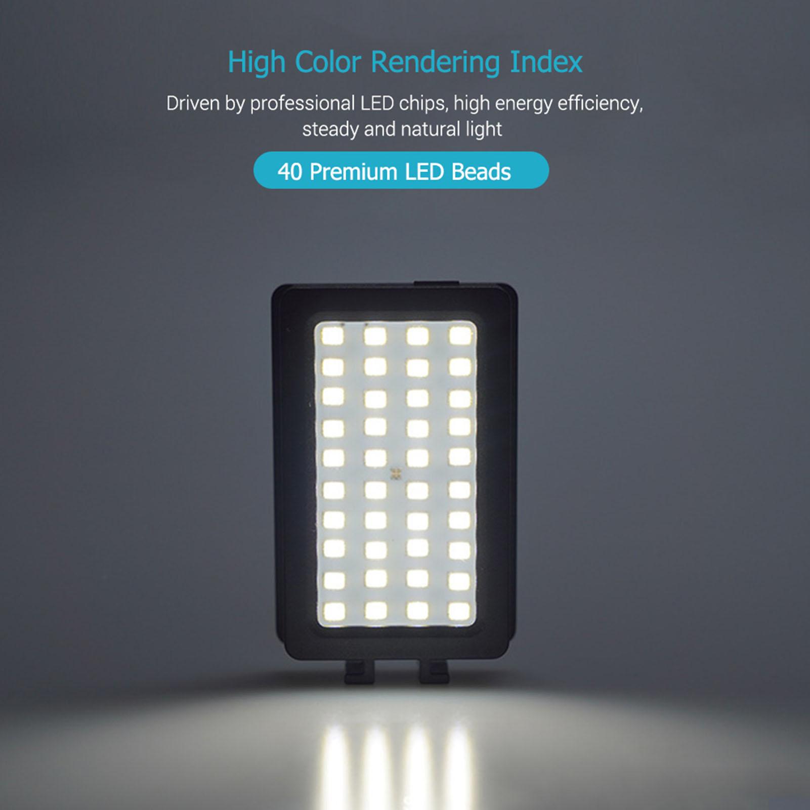 Đèn video LED 5600K Bảng điều khiển có thể thay đổi độ sáng Tích hợp pin sạc
