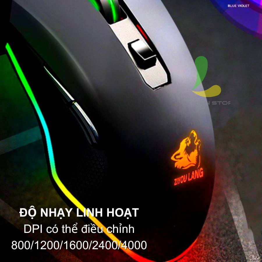 Chuột máy tính Zhiyoulang V1 - Chuột gaming giá rẻ có dây cắm USB tích hợp công nghệ chuột quang mới
