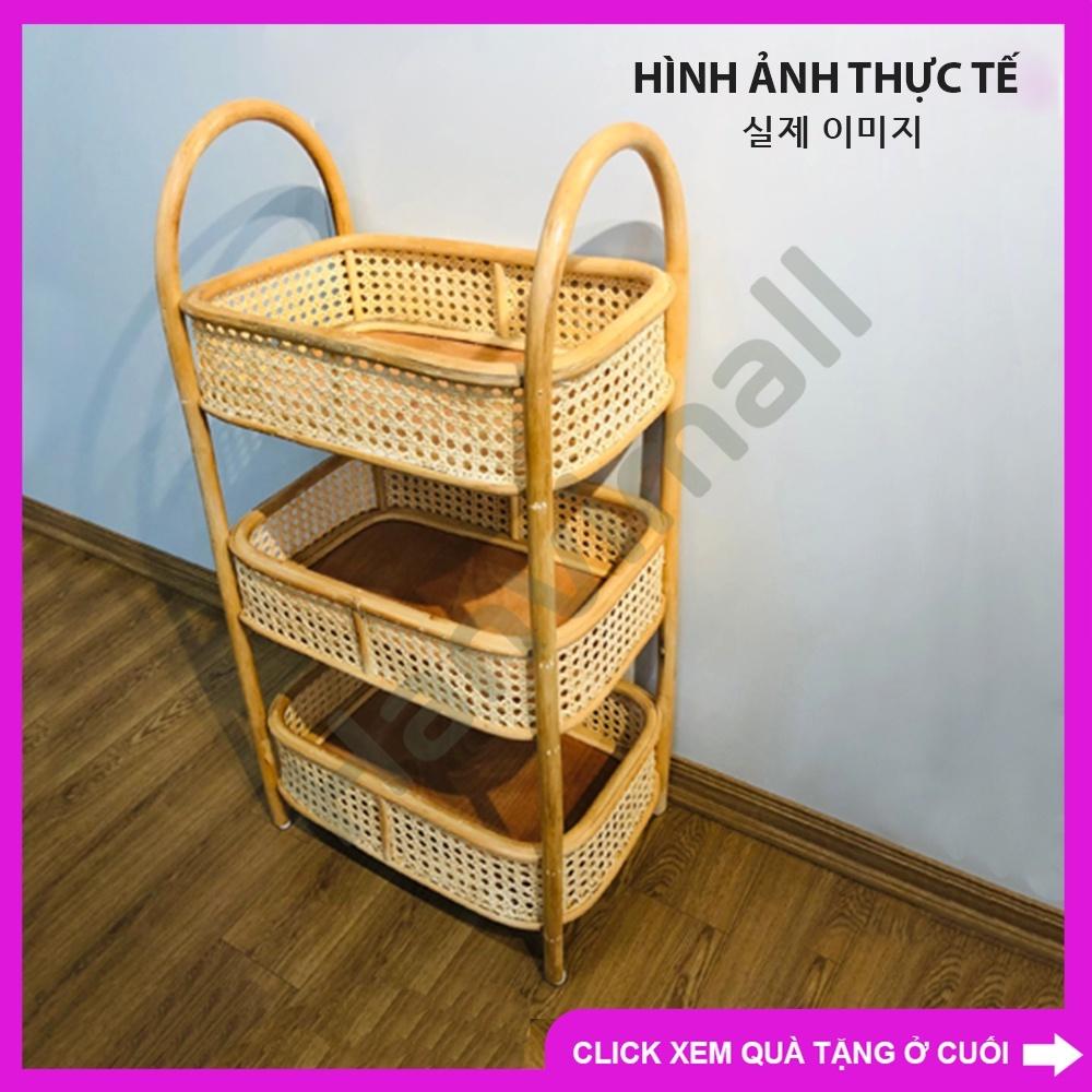 Kệ đựng đồ 3 tầng làm từ mây