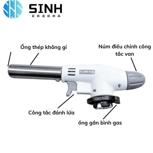 Khò gas mini đa năng tiện lợi đầu khò thép không gỉ chỉnh nhiệt lên tới 1400 độ C cho nấu ăn pha chế bảo hành 1 đổi 1