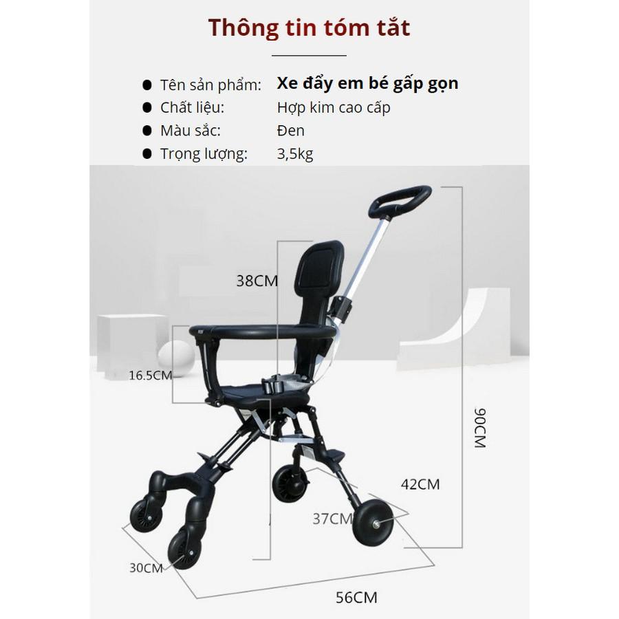 XE ĐẨY CHO BÉ 6 THÁNG ĐẾN 2 TUỔI RA NGOÀI CÓ THỂ XẾP GỌN CHỈ 3.5KG DU LỊCH 2-WAY REST BABY