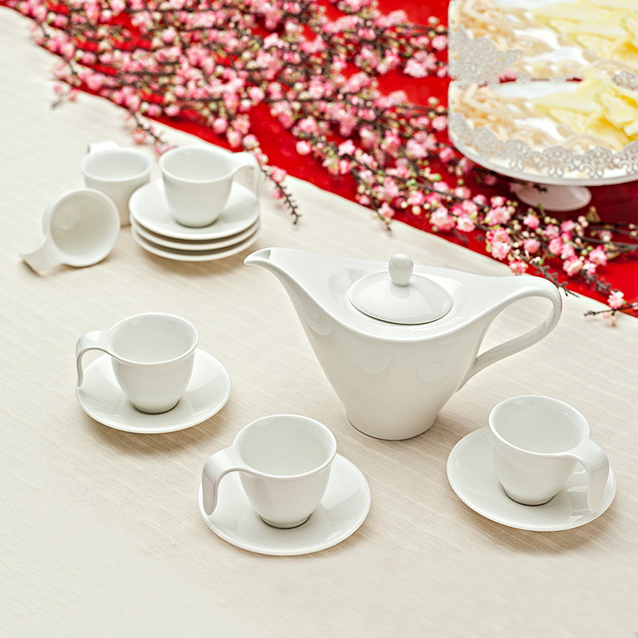 Bộ Bình Cà Phê Minh Long Anh Vu Trắng Ngà (0,45L)
