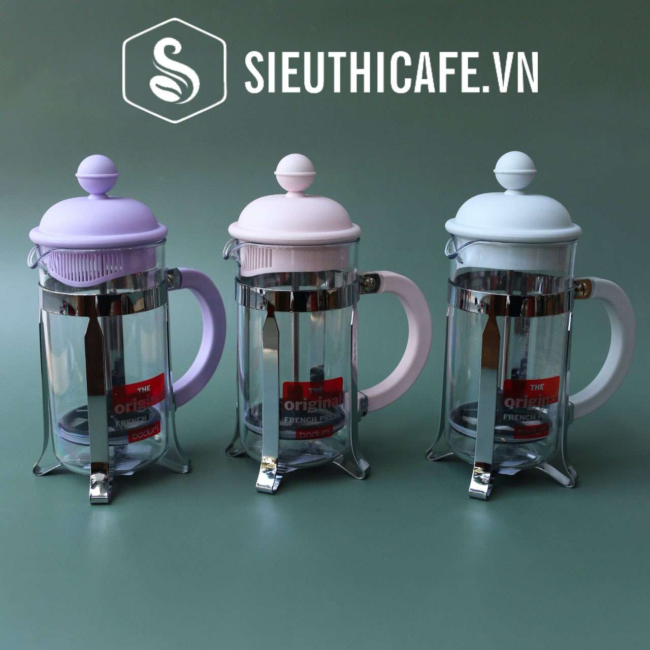 BÌNH PHA CÀ PHÊ KIỂU PHÁP BODUM CAFFETTIERA FRENCH PRESS – MÀU SHADOW – 3 CUPS