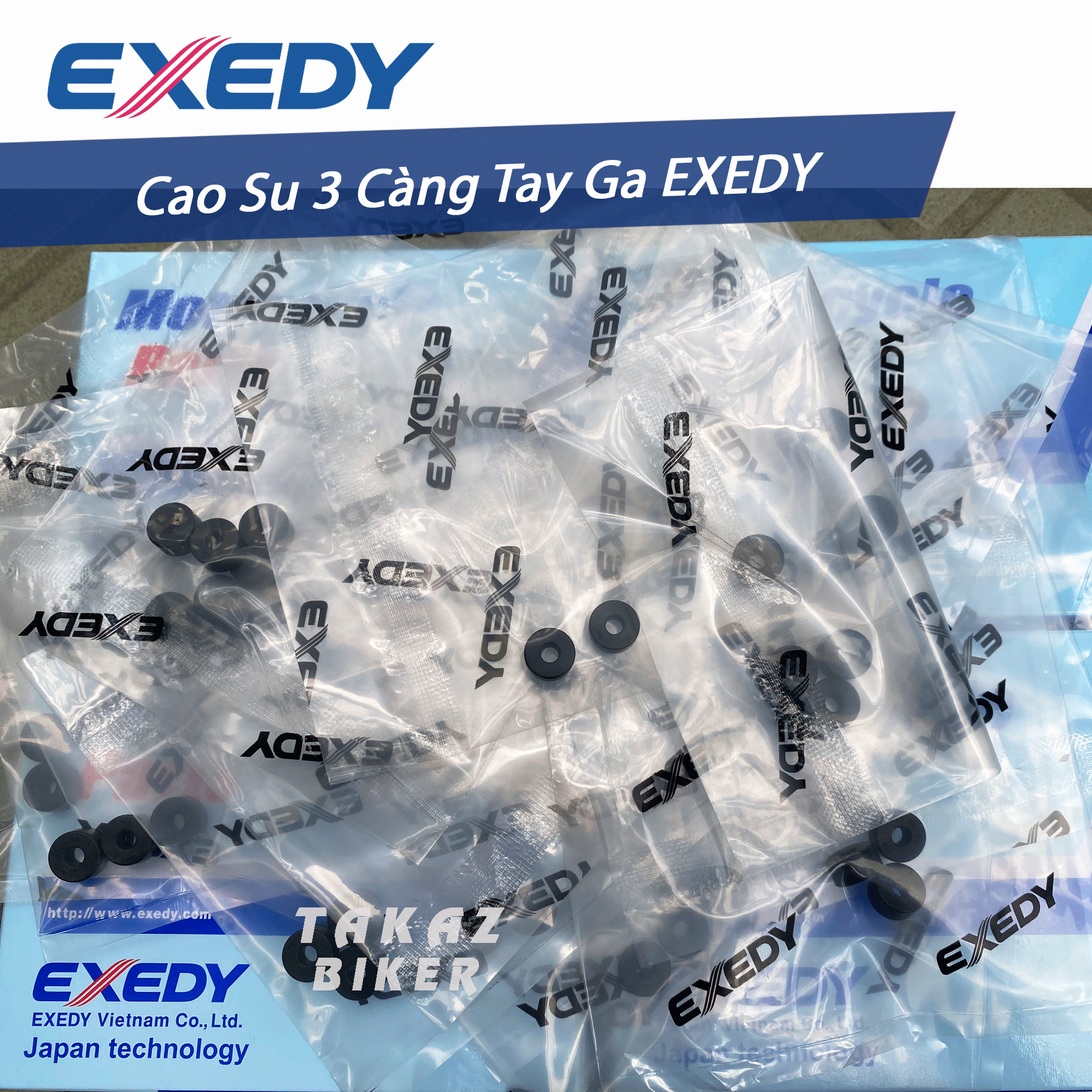 Bộ CAO SU 3 CÀNG Dành Cho AB, VAIRO, PCX, VISION, LEAD, SH MODE, SH 125 150, NOUVO 1,2,3,4,5,6, Grande, NVX, Janus