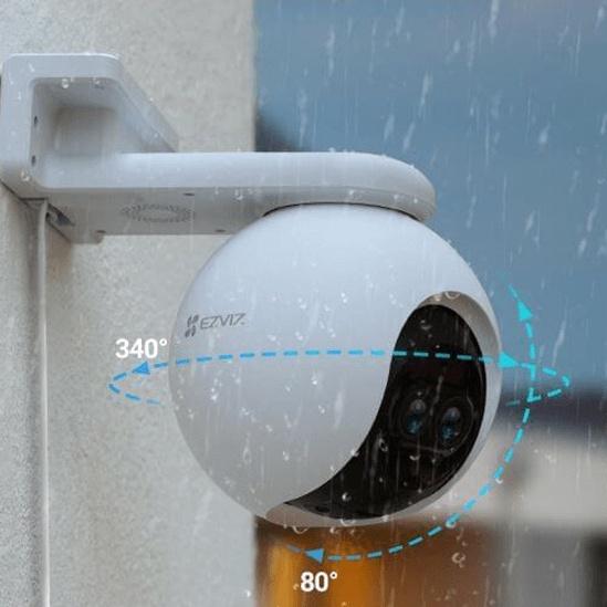 Camera ngoài trời ezviz C8PF, kết nối wifi, xoay 360 độ, 2 ống kính AI, zoom 8x, chế độ 2 màn hình, chống nước ip66