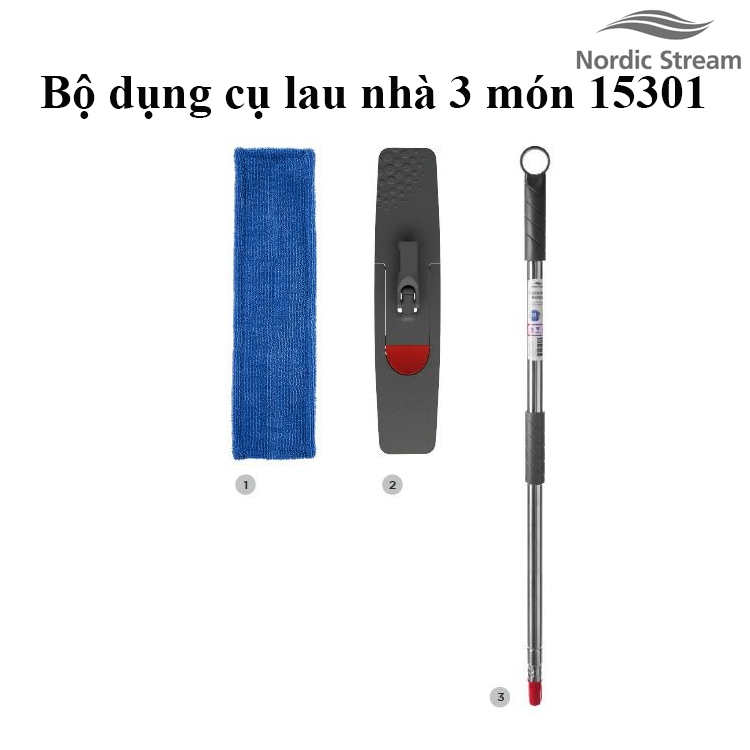 Bộ dụng cụ lau nhà thông minh 160cm (Pocket) 3 món NORDIC STREAM 15301