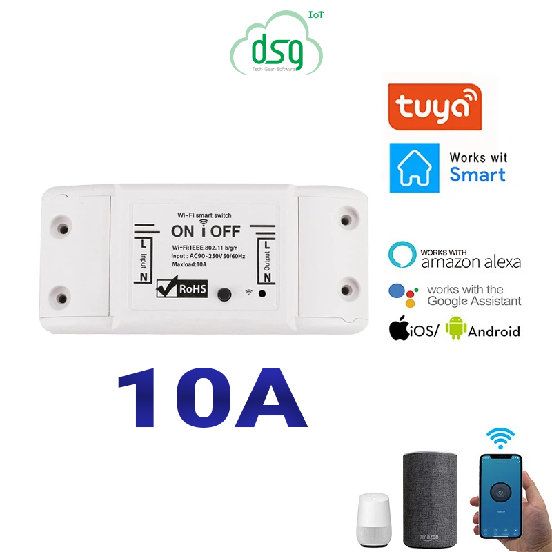 Hỏa Tốc HCM,Ổ Điện, Công Tắc Wifi 10A-16A, Hẹn Giờ, Điều Khiển Từ Xa, Đo Điện Năng Tiêu Thụ