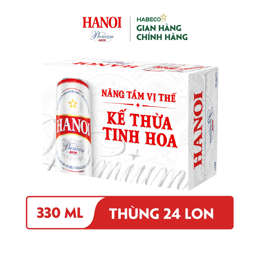 Bia Hanoi Premium - Thùng 24 lon 330ml