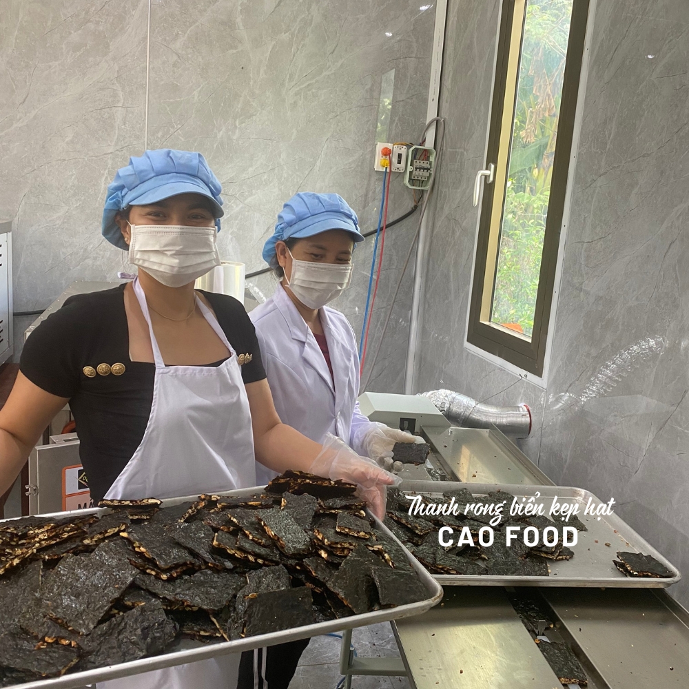 [500gr] Thanh rong biển kẹp hạt dinh dưỡng CAO FOOD không đường, không chất bảo quản - Bánh ăn kiêng nhà làm siêu ngon