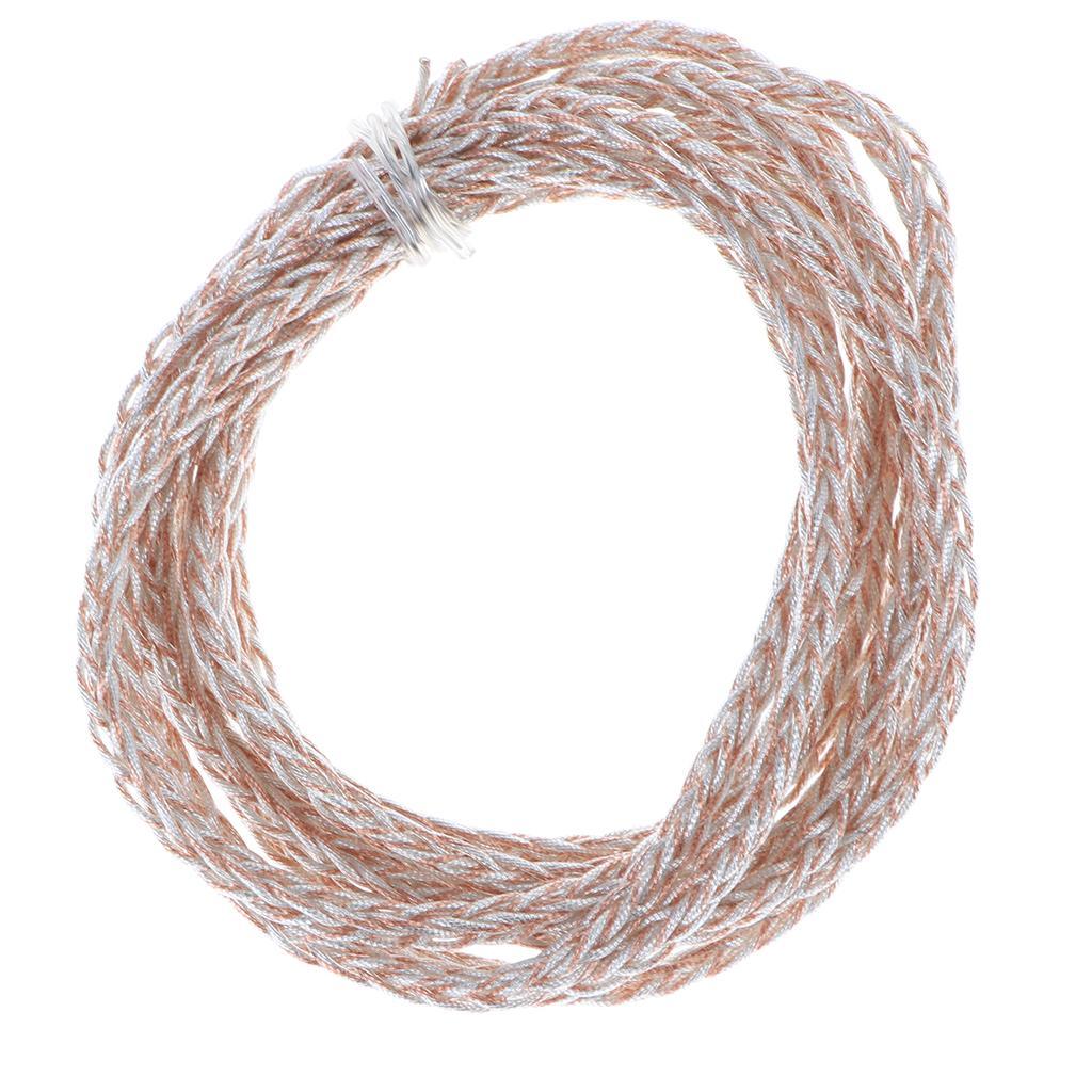 2-10pack 7N 8 Strands Braided OCC Copper Wire DIY HiFi Audio Upgrade Cord for