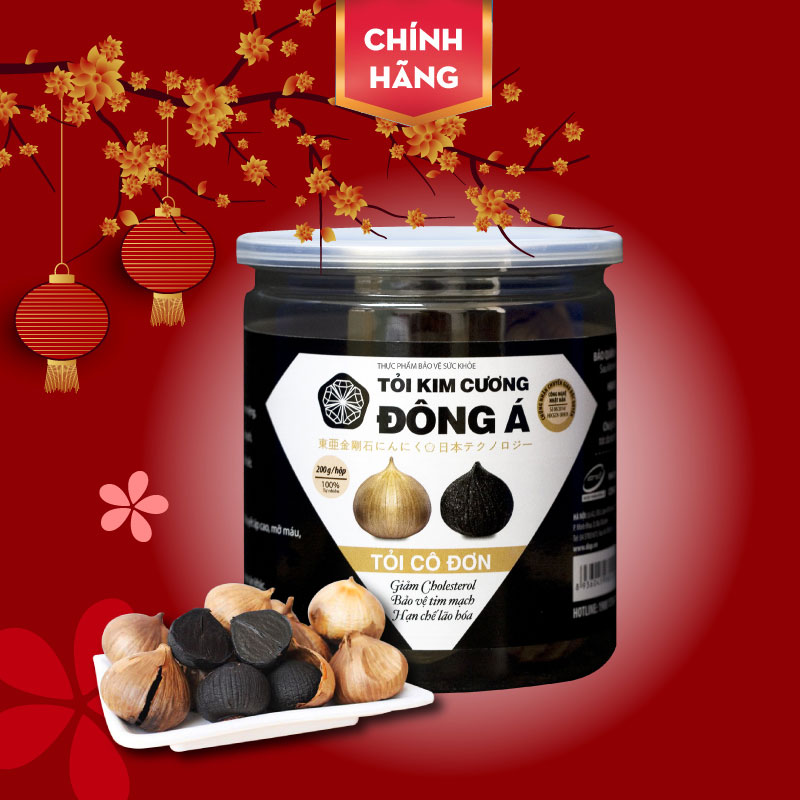 Tỏi Kim Cương Đông Á - Tỏi Đen Cô Đơn - Hộp 200g
