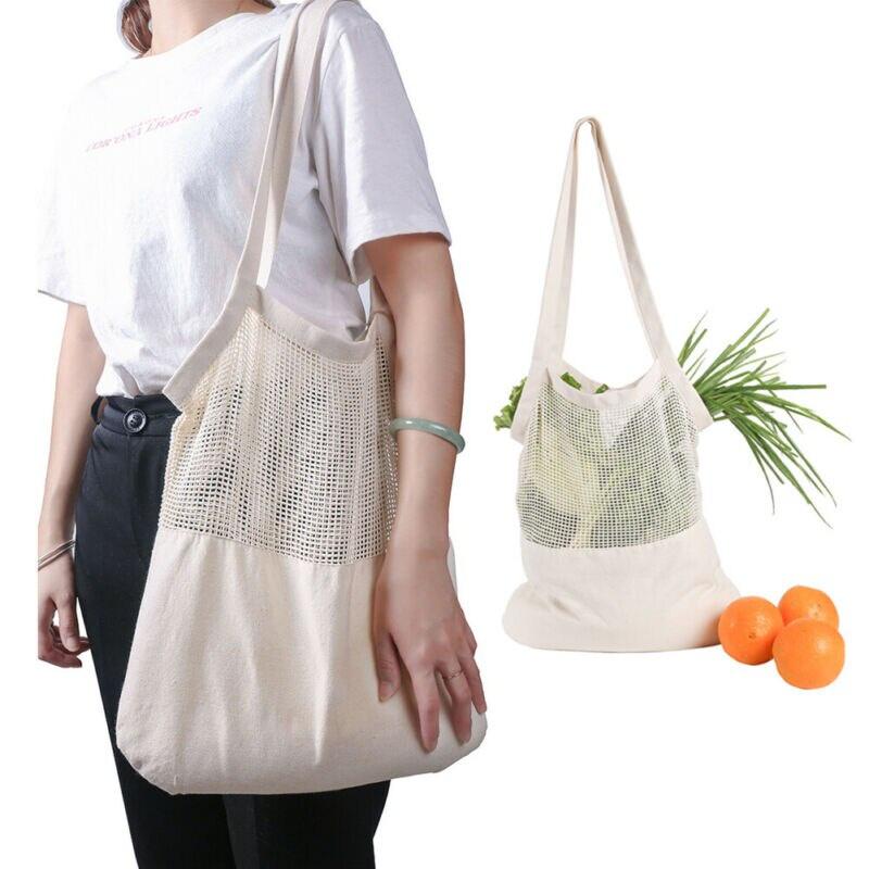1PC 2019 New Mesh Net Turtle Bag String Shopping Bag Reusable Fruit Storage Handbag Totes Women Shopping Mesh Bag Shopper Bag