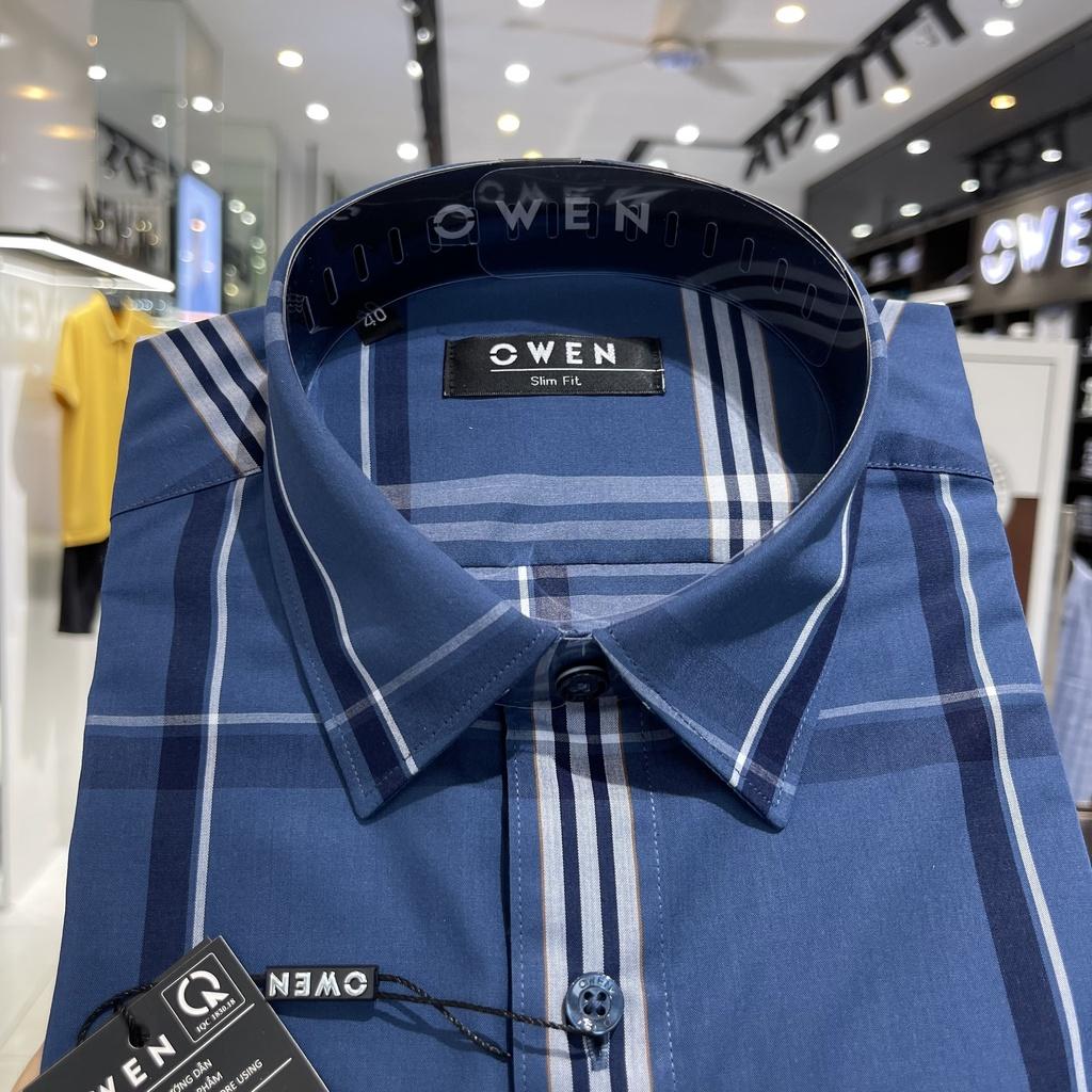 Áo Sơ mi Owen nam dài tay dáng Slimfit sợi Tre mềm mịn mát Mã AS220950D
