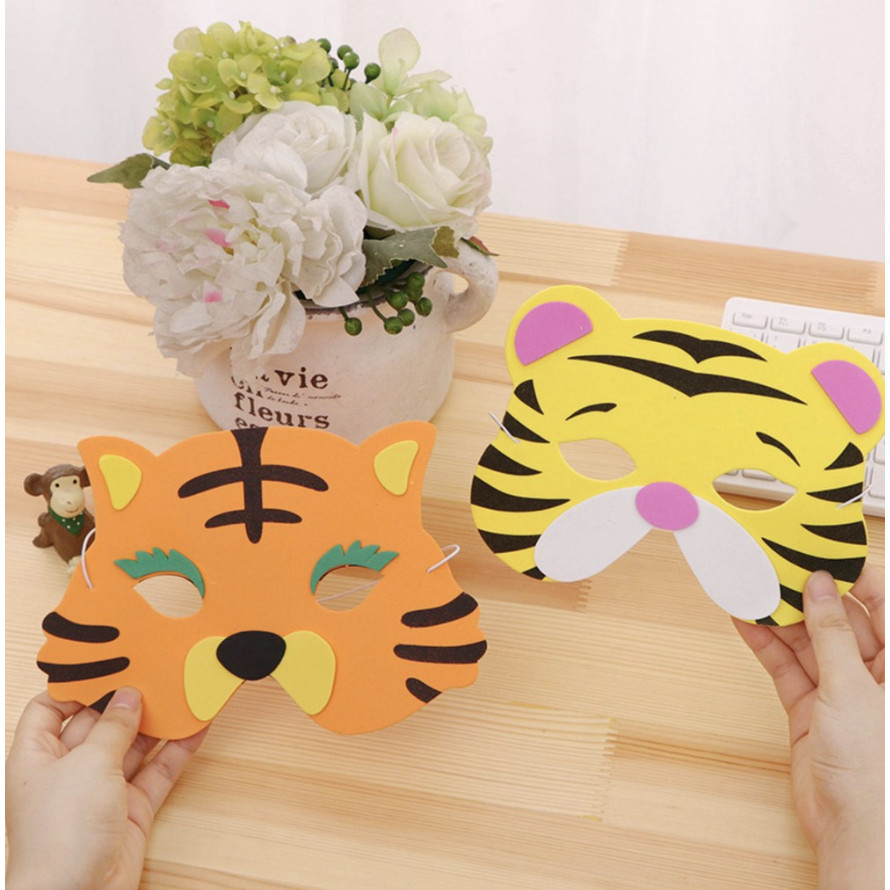Mặt nạ trẻ em bằng xốp nhiều hình động vật ngỗ nghĩnh - Đồ chơi cho bé 1/6 noel trung thu tết