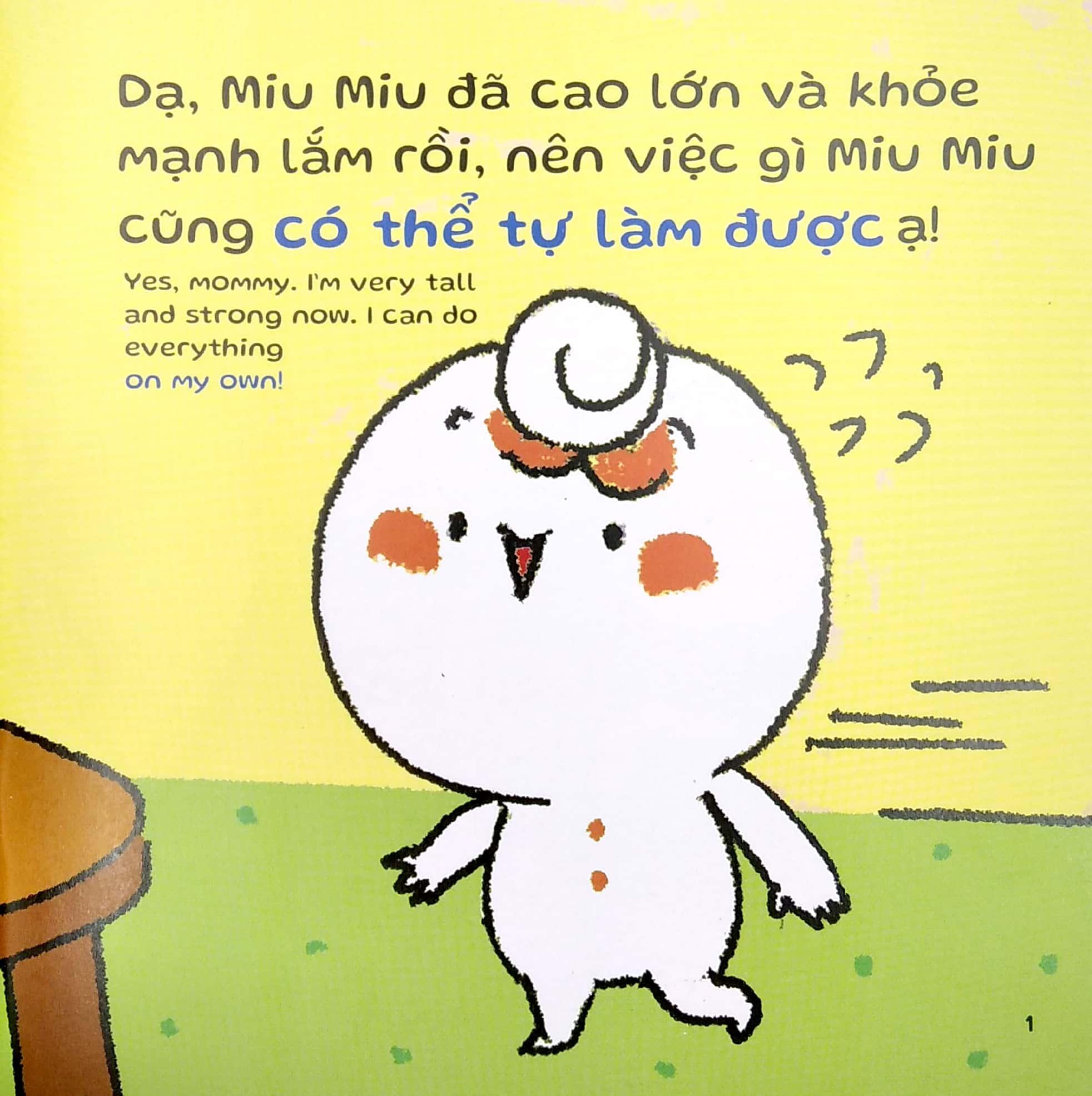 Sách Ehon Miu Miu Tự Lập Phần 2 Song Ngữ - Đi Siêu Thị