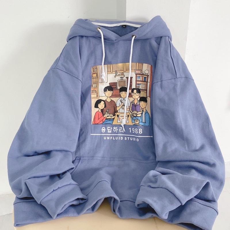 ÁO HOODIE THUN  NỈ IN HÌNH PHIM  GIA ĐÌNH 1988 , PHONG CÁCH,CÁ TÌNH, MÀU SẮC DỄ MIX ĐỒ