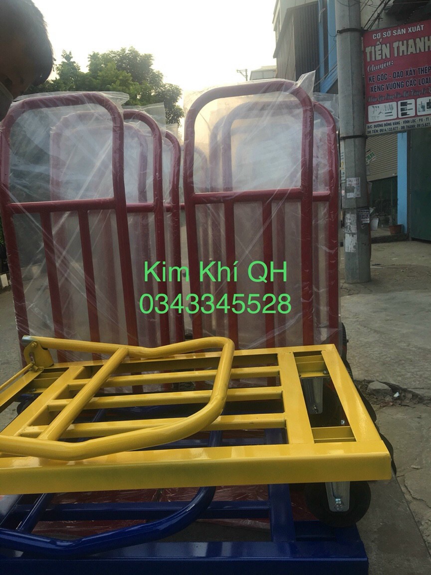Xe kéo hàng- đẩy hàng 4 bánh tải trọng 300kg gấp gọn - Hàng chất lượng
