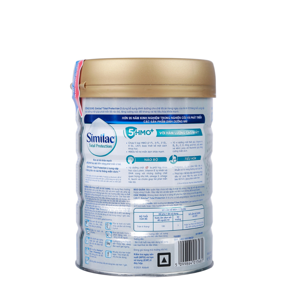 Sữa bột Similac Total Protection 2 900g cho trẻ 6-12 tháng tuổi