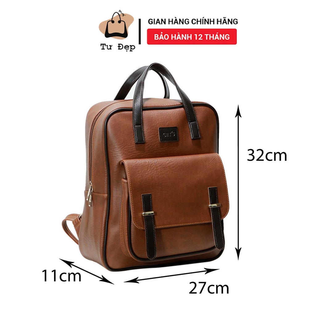 Balo Laptop 16 inch Da Nam Nữ Chống Nước Đi Học Thời Trang Tư Đẹp Tudep BL 70