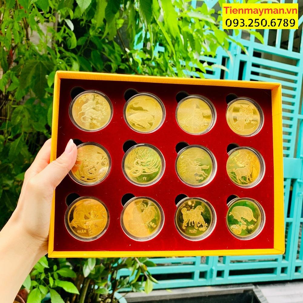 Hộp Bộ Xu 12 Con Giáp Sang Trọng, Đẹp Lấp Lánh - Bản Tiếng Việt - NELI - RƯỚC LỘC XUÂN
