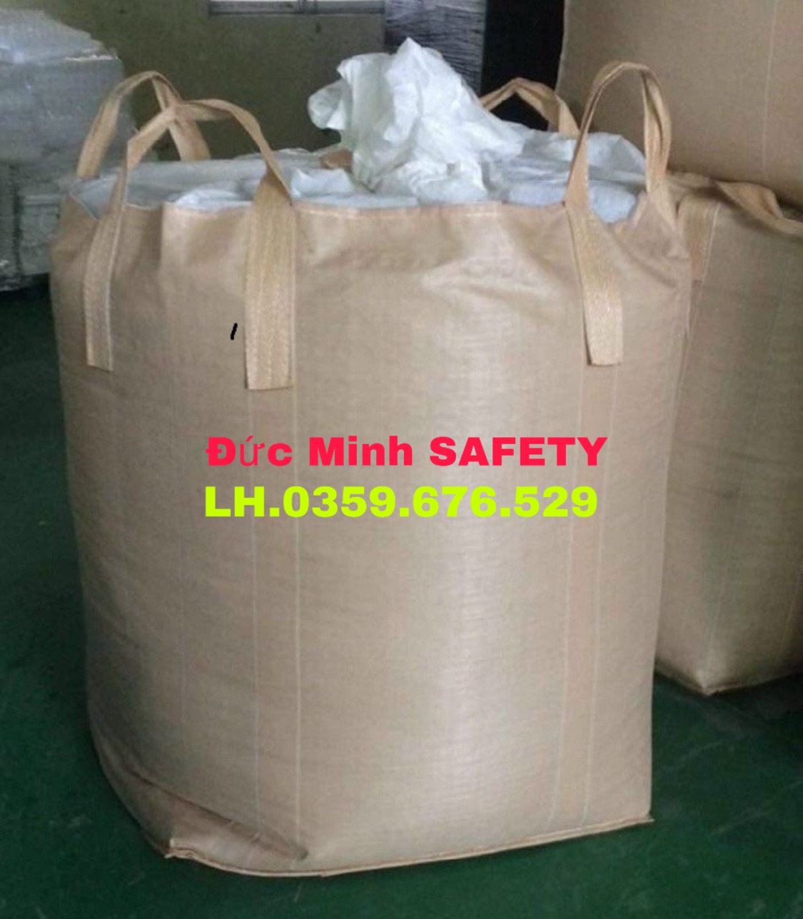 Bao tải cẩu hàng 1000kg,bao jumbo 1 tấn