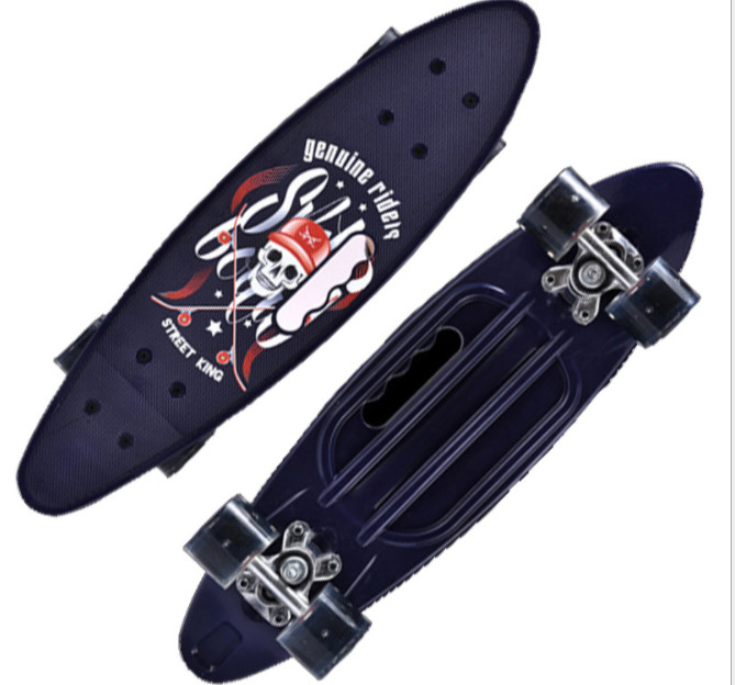 Ván Trượt Skateboard Penny Bánh Xe PU Phát Sáng, Ván Trượt Nhựa PP Chịu Tải Trọng Lớn 150kg, Ván Trượt Dành Cho Thanh Thiếu Niên (giao màu ngẫu nhiên)