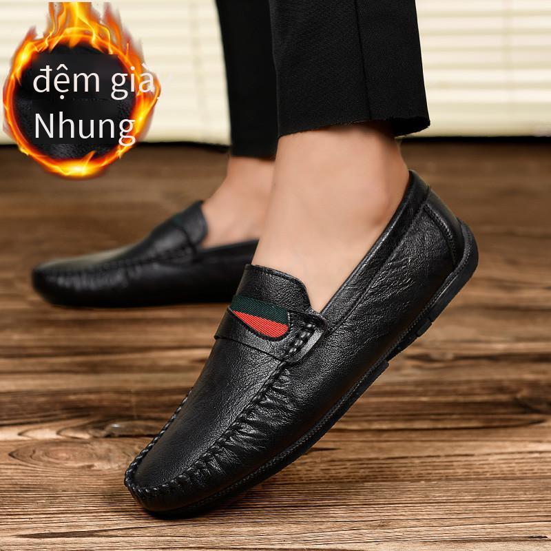 Đảm bảo chất lượng giày da giày lưới đa năng màu đỏ giày công sở ins nhẹ giao hàng nhanh