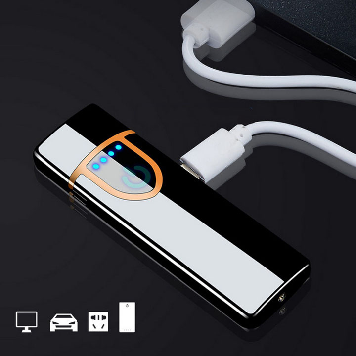 BẬT LỬA ĐIỆN 2 MẶT CẢM ỨNG (Tặng kèm 1 dây sạc USB)