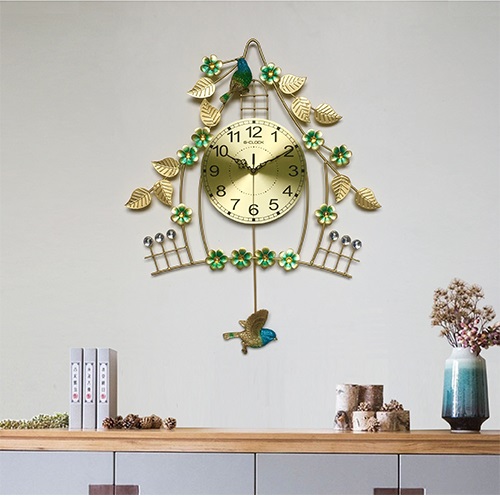 Đồng hồ treo tường MONSKY GCLOCK loại to KT 68x56 (cm) cao cấp làm từ kim loại sơn tĩnh điện chạy máy kim trôi chuẩn (1924)